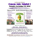 December 16 Open Mic Flyer Invitation